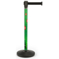 Seasonal printed stanchion with stock artwork Seasonal printed stanchion with retractable belt