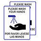 Bilingual Handwashing Posters with Lightweight Construction for Easy Portability 22 x 28 bilingual handwashing posters with weatherproof panels