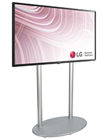 Indoor digital signage with durable aluminum commercial base