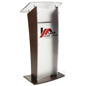 Custom Graphic Acrylic and Wood Podium for Hotels Custom Graphic Acrylic and Wood Podium, 16" x 44" Printing Area