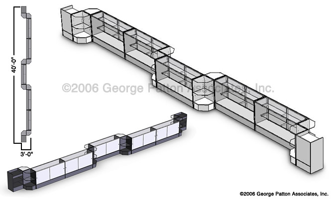 Economy Sales Counter - 3' x 40' Wall Counter .