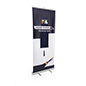 Custom Printed Banner Stand with Digital Sign Integration Custom banner stand with digital screen