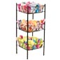 Tapered Wire Dump Bin with (3) Square Open Top Baskets Tapered Wire Dump Bin
