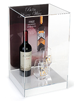 Lucite Countertop Single Display Case with Label Countertop single display case with label & clear panels