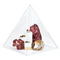 This Small Acrylic Pyramid Display Fits Perfectly on a Counter Top Space Small acrylic pyramid display with 4 panels