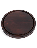 Glass dome wood bases have a 9.64 inch diameter