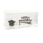 Countertop Collapsible Acrylic Display Box with Removable Top 33-inch wide by 15-inch high by 15-inch deep clear collapsible acrylic display box