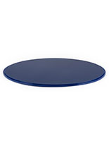 Blue 16" round display case base for DCR series made of durable acrylic