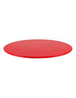 20" red DCR series round plastic display case base designed for clear cylinder cover
