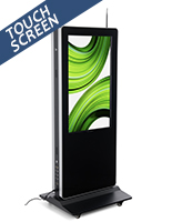 Double-Sided Digital Vertical Touchscreen Kiosk with 20pt IR Touch