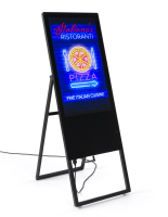 A-Frame Digital Sign Floor Stand black 32" LCD panel a frame digital sign