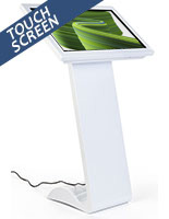 White touch screen monitor kiosk with10 pt touch