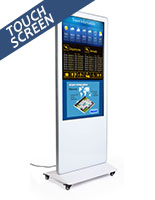 This Digital Signage Display Includes Video, Audio and Photo Slideshow Features Digital signage display features a LCD panel and back lit LED screen