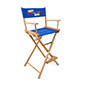 Wooden Director's Chair, Full Color Printing, Folding, 29" High Canvas Seat - Blue This wood directors chair with custom printing