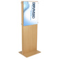 Double-Sided Oak Poster Holder for Trade Shows Double-Sided Oak Poster Holder for Airports