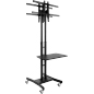 Mounts Two 37” to 70” Screens and Includes a Large AV Shelf Double Sided TV Stand