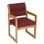 Burgundy Lobby Chair Perfect for Reading Burgundy Lobby Chair, Medium Oak Finish