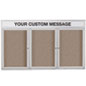 Notice Board: 72" x 48" w/header sign display cases and notice boards