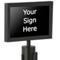 11” x 7” Stanchion Sign Holder with Non-Glare Lens Inserts 11” x 7” Stanchion Sign Holder