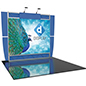 Oblique View of Exhibition Display Unit Exhibition Display Unit with Silver Frame