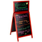 A Frame Chalkboard Has A Black Writing Surface & Cherry Finish A Frame Chalkboard