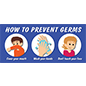 Germ Prevention Vinyl Floor Sticker with Durable Adhesive Backing for Indoor and Carpeted Surfaces 14 inch wide germ prevention vinyl floor sticker with pre-printed graphics