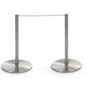 Posts and Cord of the 8-Barrier Silver Low Profile Stanchion Set