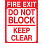 Place this Non-Slip Exit Safety Floor Decal in High Traffic Areas for Visibility Vinyl non-slip exit safety floor decal