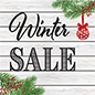 24" x 24" Square "Winter Sale" Floor Decal with Pre-Printing 24" x 24" square "Winter Sale" floor decal with non-slip coating