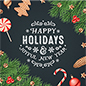 24” x 24” Square “Happy Holidays” Floor Decal for Retail Environments 24” x 24” square “Happy Holidays” floor decal with adhesive backer
