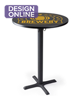30" Custom logo pub table with personalized top