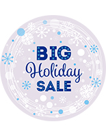 36" x 36" round "Holiday Sale" floor decal with textured vinyl