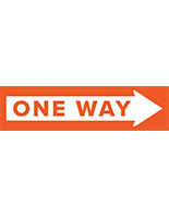 One way arrow floor decal with vibrant stock graphics