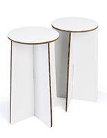 Double-Wall Corrugated Cardboard Party Stools 28.25"h round cardboard party stools set of 2