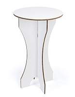 42.25"h round cardboard bar table with slotted design
