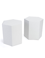 17"h cardboard hexagon stools set of 2