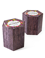 Economy branded cardboard stools 17"h hexagon with recyclable materials