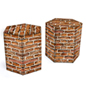 Corrugated Cardboard Furniture Stool Provides Extra Seating at Trade Shows and Parties 17-inch tall corrugated cardboard furniture stool in matte finish with flat pack design