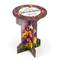 Inexpensive Cardboard Branded Party Table 25.25" tall round cardboard branded party table