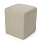 Modern Soft Seating Cube Provides Additional Seating Soft seating cube in natural color twill fabric
