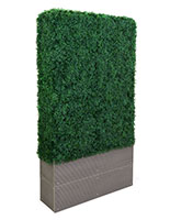 Artificial boxwood hedge panels with sturdy floor standing design
