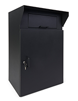 Outdoor package drop box with heavy-duty steel design