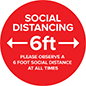 This Social Distance Vinyl Decal Is Great for Distancing Students on College Campuses Social distance vinyl decal with weather-resistant material