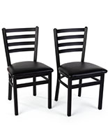 Sold in a Set of Two, These Steel Side Chair Are Perfect For Additional Seating in Your Home for Large Dinners Steel side chair are sold in a set of two