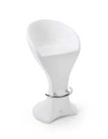 white LED bar stool with 30-inch seat height