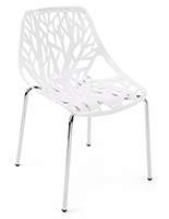 Cut-out tree design chair with an overall height of 27.55 inches