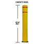 This Yellow 72" Flexible Traffic Bollard Can Help Reduce Maintenance Costs for Business Owners Flexible traffic bollard with included hardware
