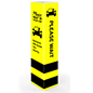 This Safe Distance Bollard Cover Has High Visibility Yellow and Back Graphic Safe distance bollard cover with yellow and black print