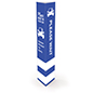 These Social Distance Printed Bollard Sleeves Set Up in Minutes Weather resistant social distance printed bollard sleeves