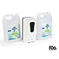 This Wall Mounted Hands Free Sanitizer Dispenser Is Ideal for High Traffic Areas Wall mounted hands free sanitizer dispenser with battery operation